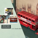 AR016 Vintage Double Decker London Bus Shadow Box 